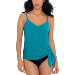 Magicsuit Womens Alex Side-Tie Underwire Tankini Top 12 Pacific - NWT